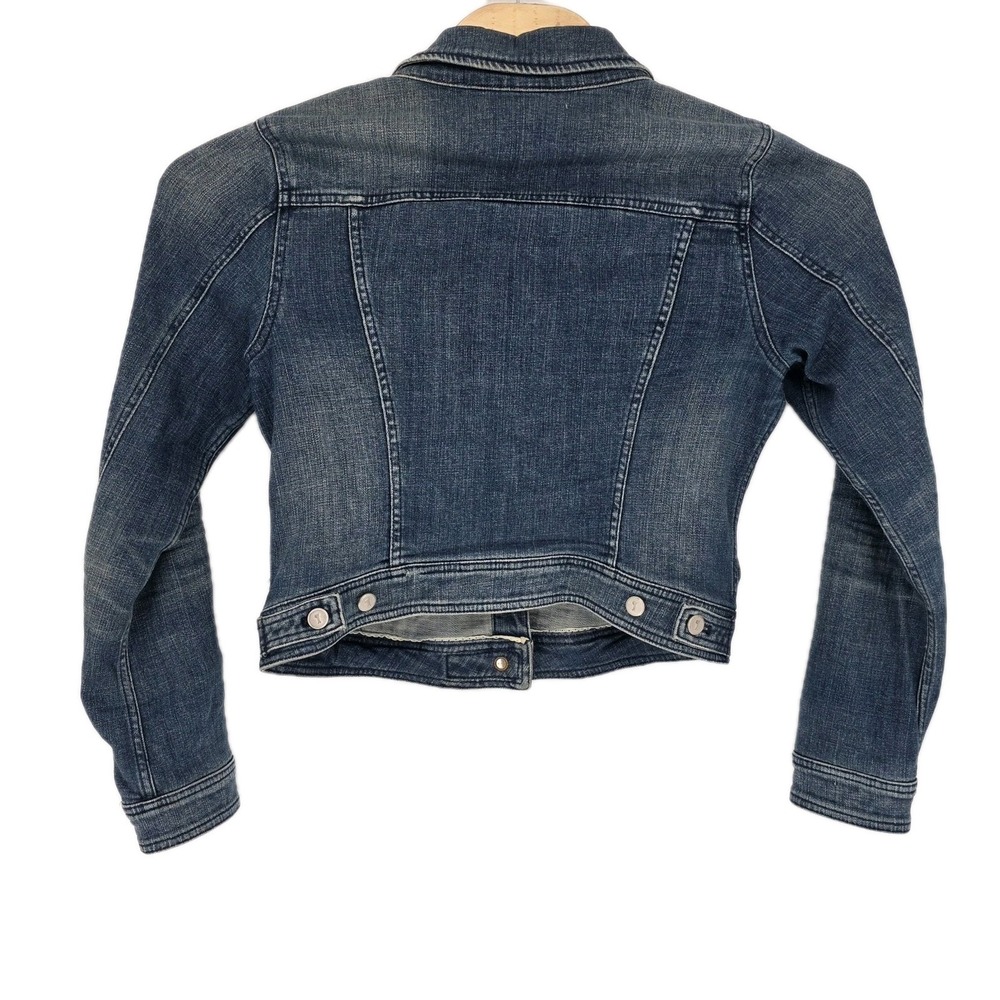 Pilcro And The Letterpress Anthropologie Jacket Women Large Denim Blue Jean Coat - Picture 5 of 8